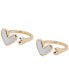 ფოტო #6 პროდუქტის Silver-Tone Mother-of-Pearl Heart Open Ring