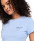 Women's Cotton Slim-Fit Linear Logo T-Shirt