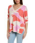 Wispr Camo V-Neck Silk-Blend Sweater Women's Pink M