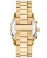 ფოტო #3 პროდუქტის Unisex Runway Chronograph Gold-Tone Stainless Steel Bracelet Watch, 45mm