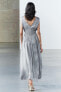 Фото #3 товара Атласное платье миди — zw collection ZARA