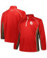 ფოტო #1 პროდუქტის Men's Crimson Oklahoma Sooners Big and Tall Quarter-Zip Raglan Jacket