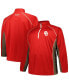 Фото #1 товара Men's Crimson Oklahoma Sooners Big and Tall Quarter-Zip Raglan Jacket