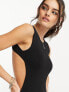 Фото #3 товара Mango x Camille open back mini dress in black