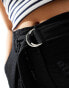 Morgan buckle detail tailored shorts in black