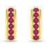 Stunning gold plated earrings with fuchsia zircons EA543YR