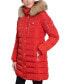 Фото #3 товара Women's Faux-Fur-Trim Hooded Puffer Coat, Created for Macy's