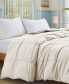 Lightweight White Goose Down Feather Fiber Comforter, California King