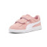 Фото #2 товара Puma Smash 3.0 Sd V Slip On Toddler Girls Pink Sneakers Casual Shoes 39203607