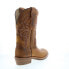 Фото #8 товара Double H Toscosa R Toe Roper 11" DH8552 Mens Brown Cowboy Western Boots