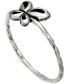 ფოტო #3 პროდუქტის Butterfly Oxidized Twist Band Ring in Sterling Silver, Created for Macy's