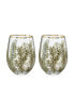 Фото #1 товара Woodland Stemless Wine Glasses, Set of 2