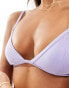 Weekday Sway triangle bikini top in lilac exclusive to ASOS