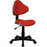 Фото #4 товара Red Fabric Ergonomic Swivel Task Chair