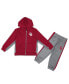 ფოტო #1 პროდუქტის Toddler Boys Crimson, Gray Oklahoma Sooners Shark Full-Zip Hoodie Jacket and Pants Set