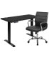 Фото #1 товара 48" Wide Electric Adjustable Standing Desk & Swivel Office Chair