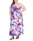 ფოტო #4 პროდუქტის Plus Size Scoop Neck Maxi Dress with Pockets