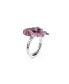 Фото #1 товара Flower, Multicolored, Rhodium Plated Alice In Wonderland Cocktail Ring