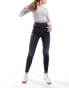 Stradivarius super high waist skinny jean in washed black