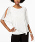 ფოტო #1 პროდუქტის Embellished Asymmetrical Overlay Top