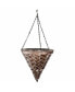 Фото #1 товара Woven Plastic Wicker Hanging Basket, Coffee Wicker