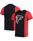 ფოტო #1 პროდუქტის Men's Black, Red Atlanta Falcons Split T-shirt