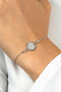 Fine silver bracelet with zircons BR37W