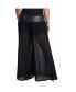 Women's Plus Size Chiffon Elastic Palazzo Pants