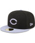 Men's Black Cincinnati Reds Side Patch 59FIFTY Fitted Hat