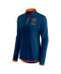 Фото #3 товара Women's Navy Chicago Bears Worth the Drive Quarter-Zip Top