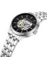 ფოტო #2 პროდუქტის Men's Automatic Silver-Tone Stainless Steel Watch 42mm
