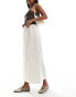 Cotton On tie waist maxi skirt in linen look stripe