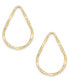 ფოტო #1 პროდუქტის 14k Gold-Plated Small Open Teardrop Dorp Earrings