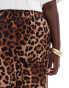 Фото #5 товара ASOS DESIGN Curve cropped pull on trouser in leopard print