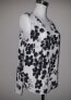 Фото #4 товара 1.State Women's V Neck Sleeveless Floral Lace up Back Blouse Black Ivory Size M