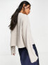 Фото #3 товара ASOS DESIGN super soft oversized jumper with pocket detail in warm cream