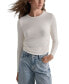 Petite Long-Sleeve Ribbed Crewneck