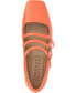 ფოტო #4 პროდუქტის Women's Darlin Tru Comfort Foam Multi Strap Square Toe Flats