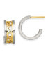 ფოტო #1 პროდუქტის Stainless Steel Polished Yellow IP-plated Hoop Earrings