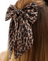 Accessorize hair bow in leopard print