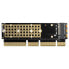 AXAGON PCEM2-1U PCI-E 3.0 16x - M.2 SSD NVMe, 80mm SSD, low profile 1U