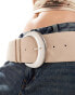 Фото #4 товара Monki faux leather wide hip belt in beige