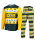 ფოტო #5 პროდუქტის Men's Green Green Bay Packers Team Ugly Pajama Set
