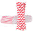Фото #1 товара Одноразовая посуда бумажные соломинки GSG24 PAPER STRAWS 6/205mm - бело-красные 500 шт.