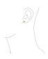 Фото #2 товара Unisex Genuine Tiny Yellow 10K Gold Spiritual Blue CZ Eyelash Protection Amulet Evil Eye Stud Earrings Ear Lobe Cartilage For Women Teen