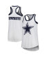 Фото #1 товара Women's White Dallas Cowboys Tater Tank Top