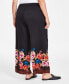 Фото #2 товара Plus Size Floral-Print Satin Pants, Created for Macy's