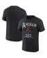 ფოტო #1 პროდუქტის Men's Darius Rucker Collection by Black Distressed Los Angeles Angels Beach Splatter T-shirt