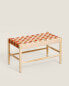 Woven ash wood bench