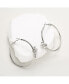 Pave Cross Hoop Earring